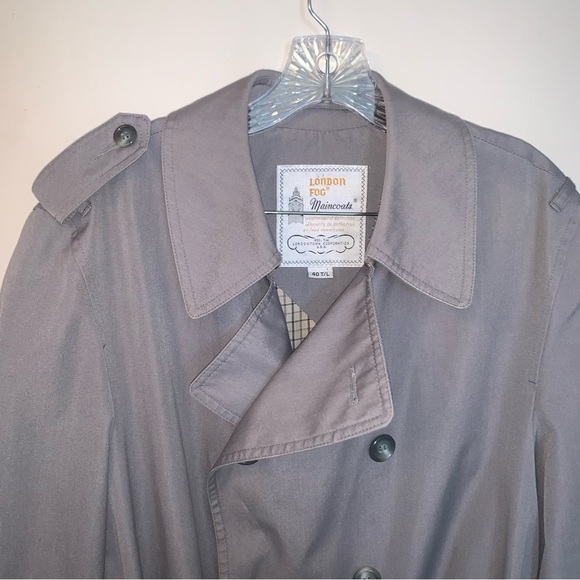 London Fog Women's Trench Coat Grey L - Picture 8 of 13